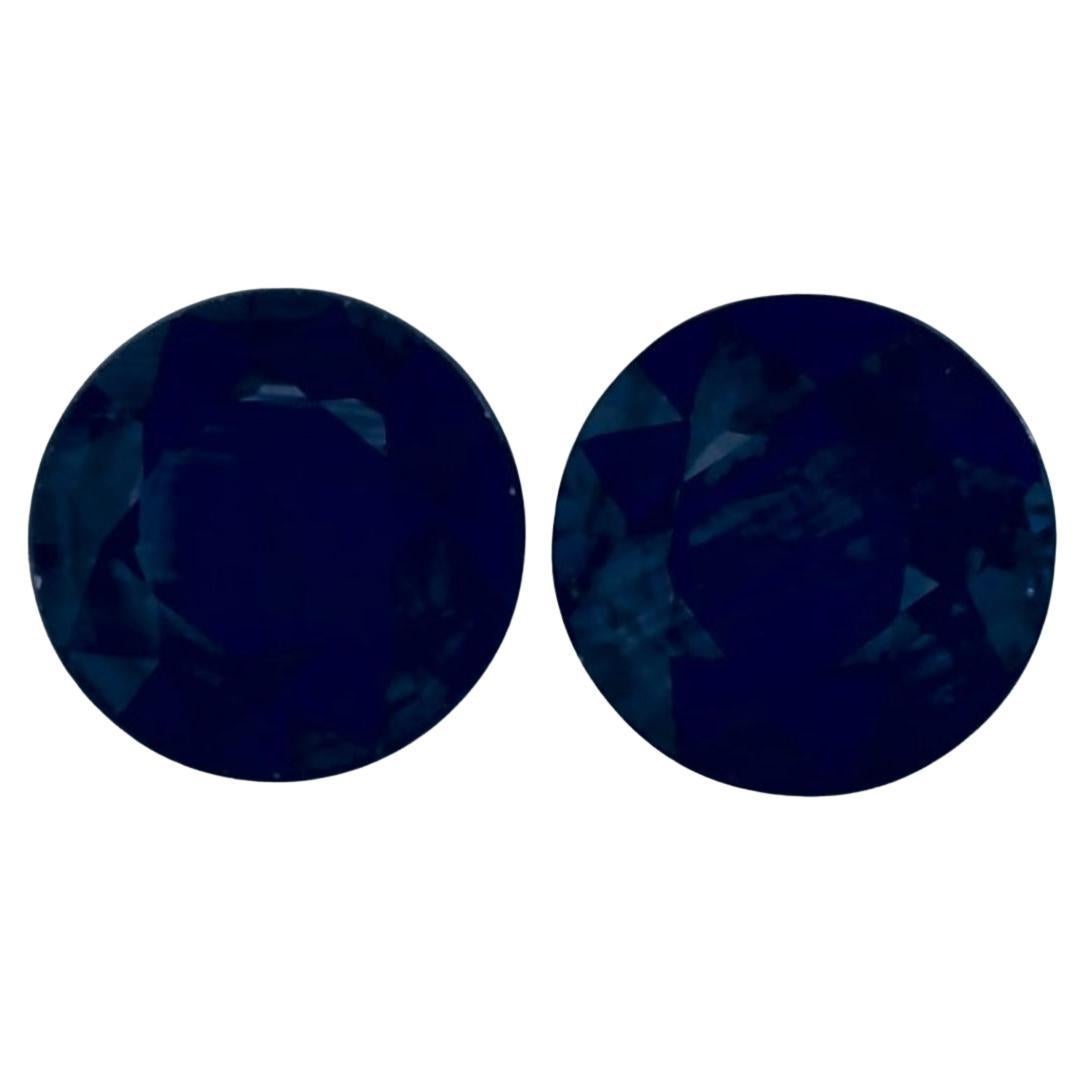 1.79 Ct Blue Sapphire Round Loose Gemstone