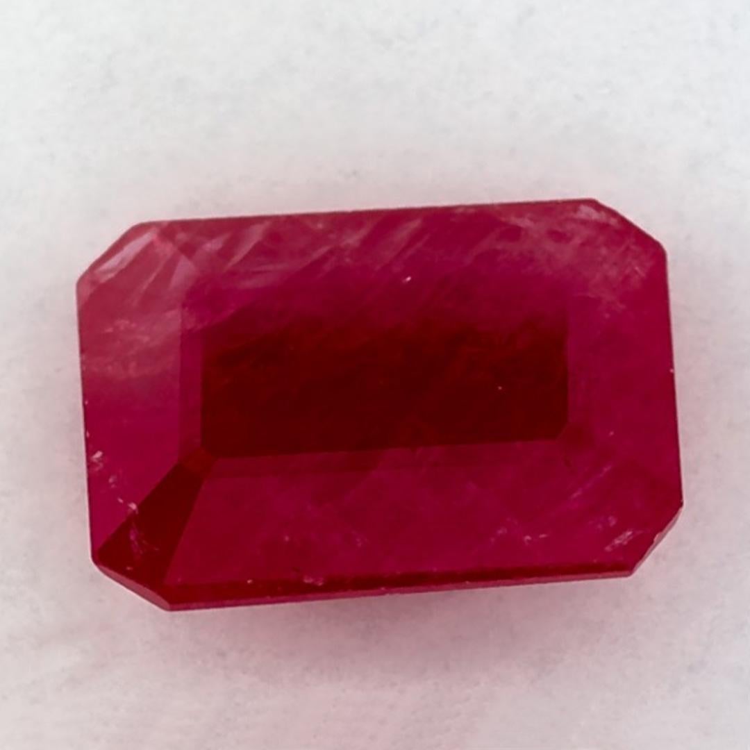 1.79 Ct Ruby Octagon Cut Loose Gemstone (pierre précieuse en vrac) Neuf - En vente à Fort Lee, NJ