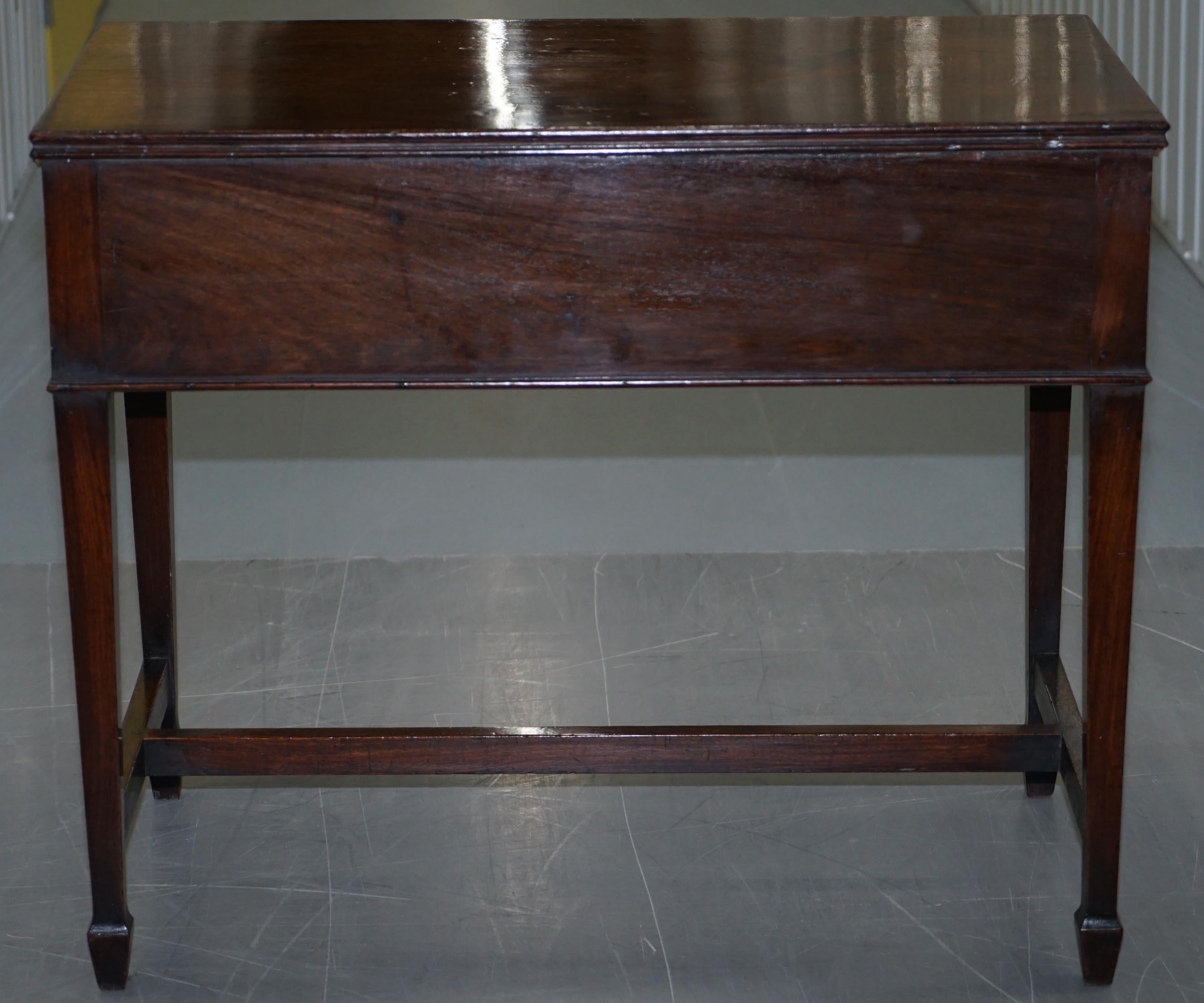 Table de bureau secrétaire de bibliothèque en bois dur cubain Gillows de 1790 I Bramah Lock en vente 3
