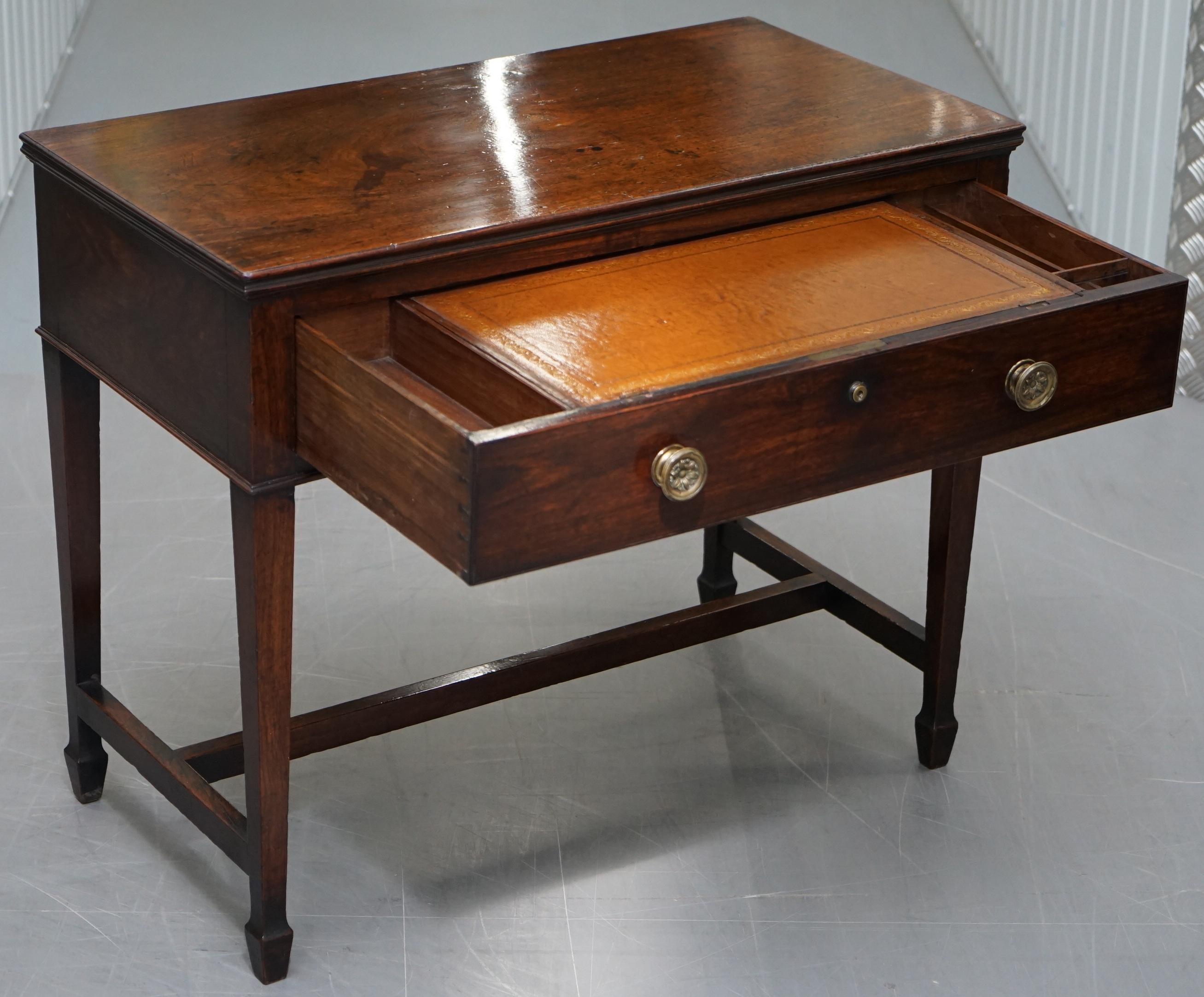 Table de bureau secrétaire de bibliothèque en bois dur cubain Gillows de 1790 I Bramah Lock en vente 4