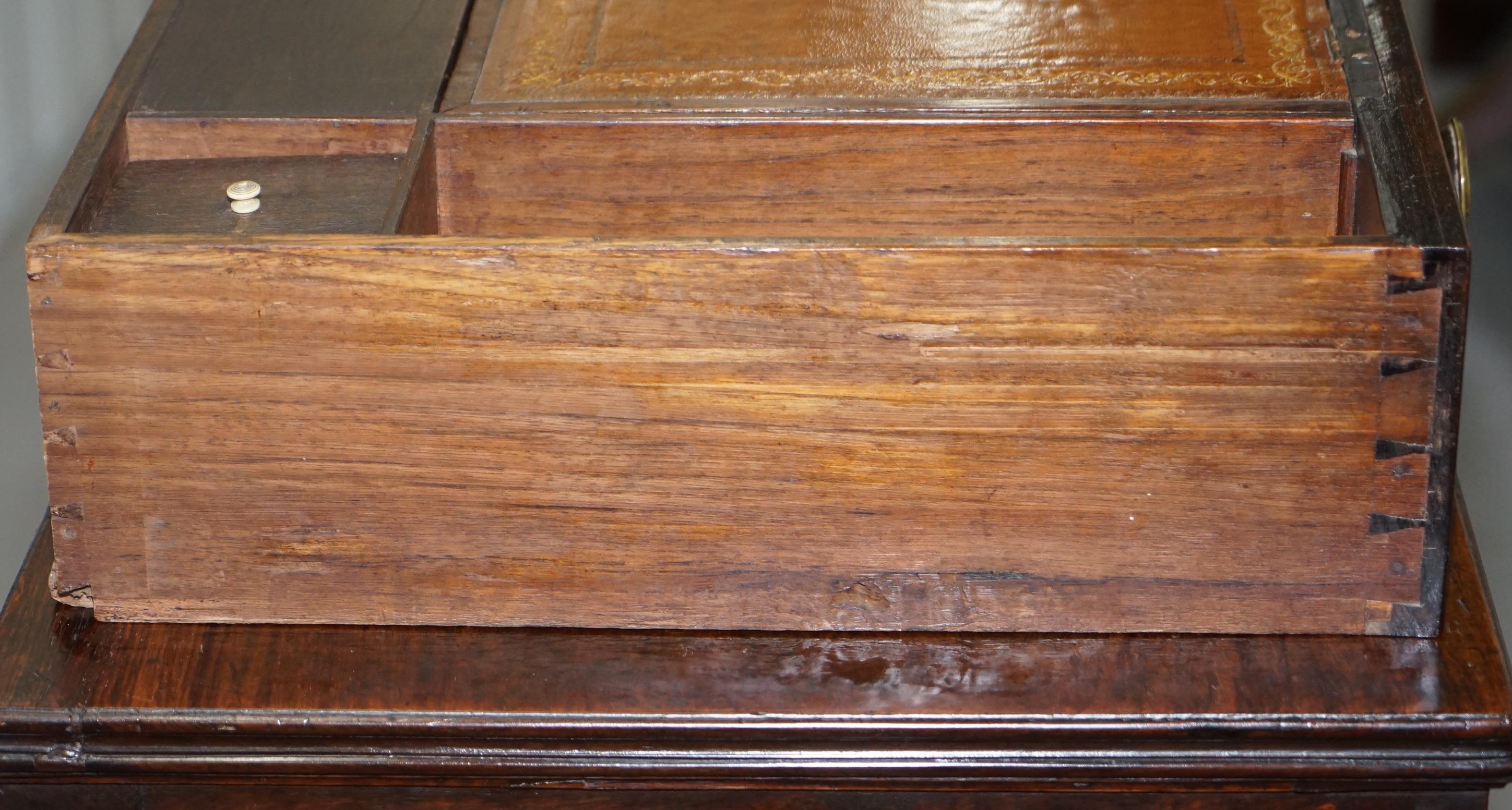 Table de bureau secrétaire de bibliothèque en bois dur cubain Gillows de 1790 I Bramah Lock en vente 7