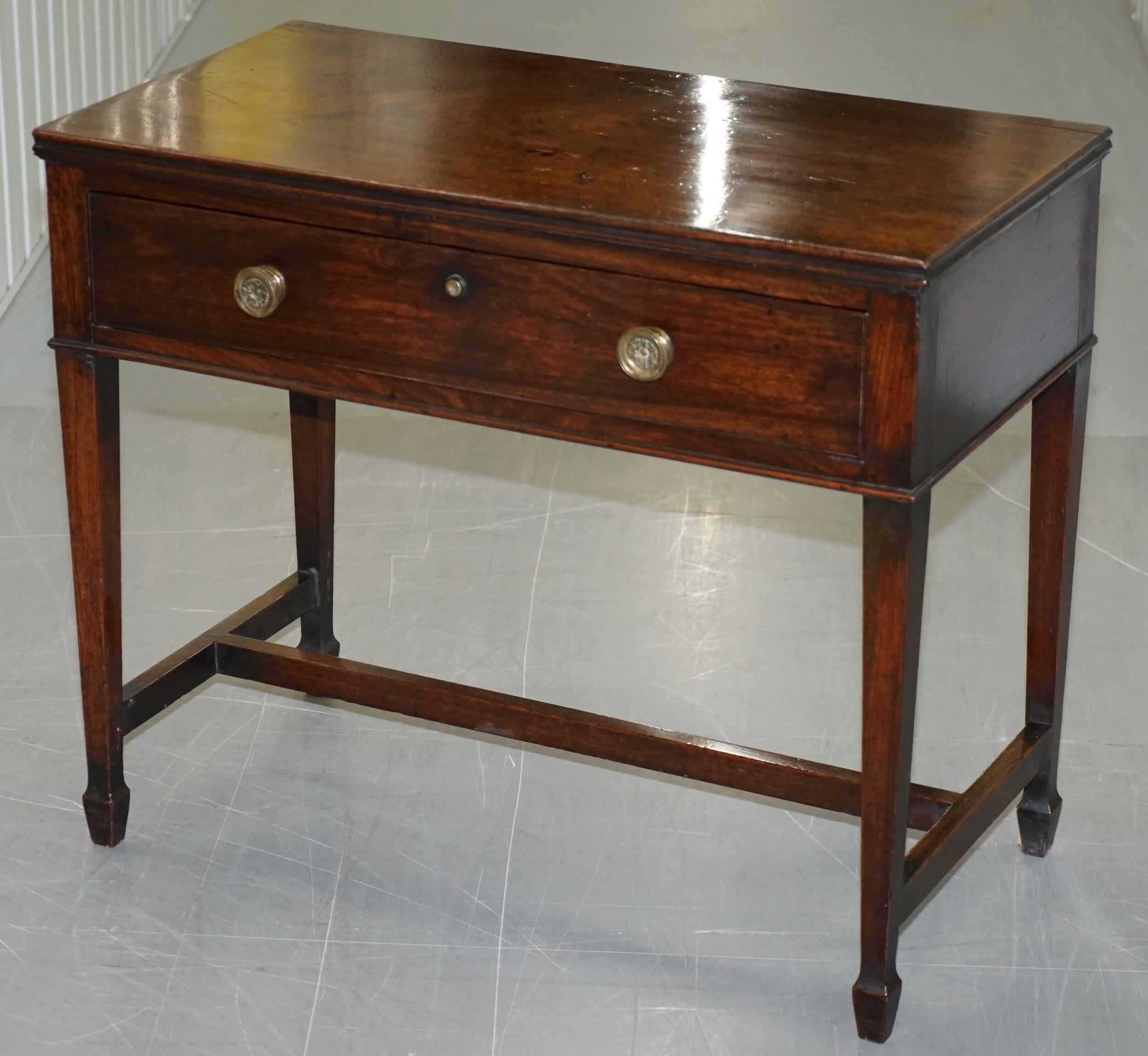 Anglais Table de bureau secrétaire de bibliothèque en bois dur cubain Gillows de 1790 I Bramah Lock en vente