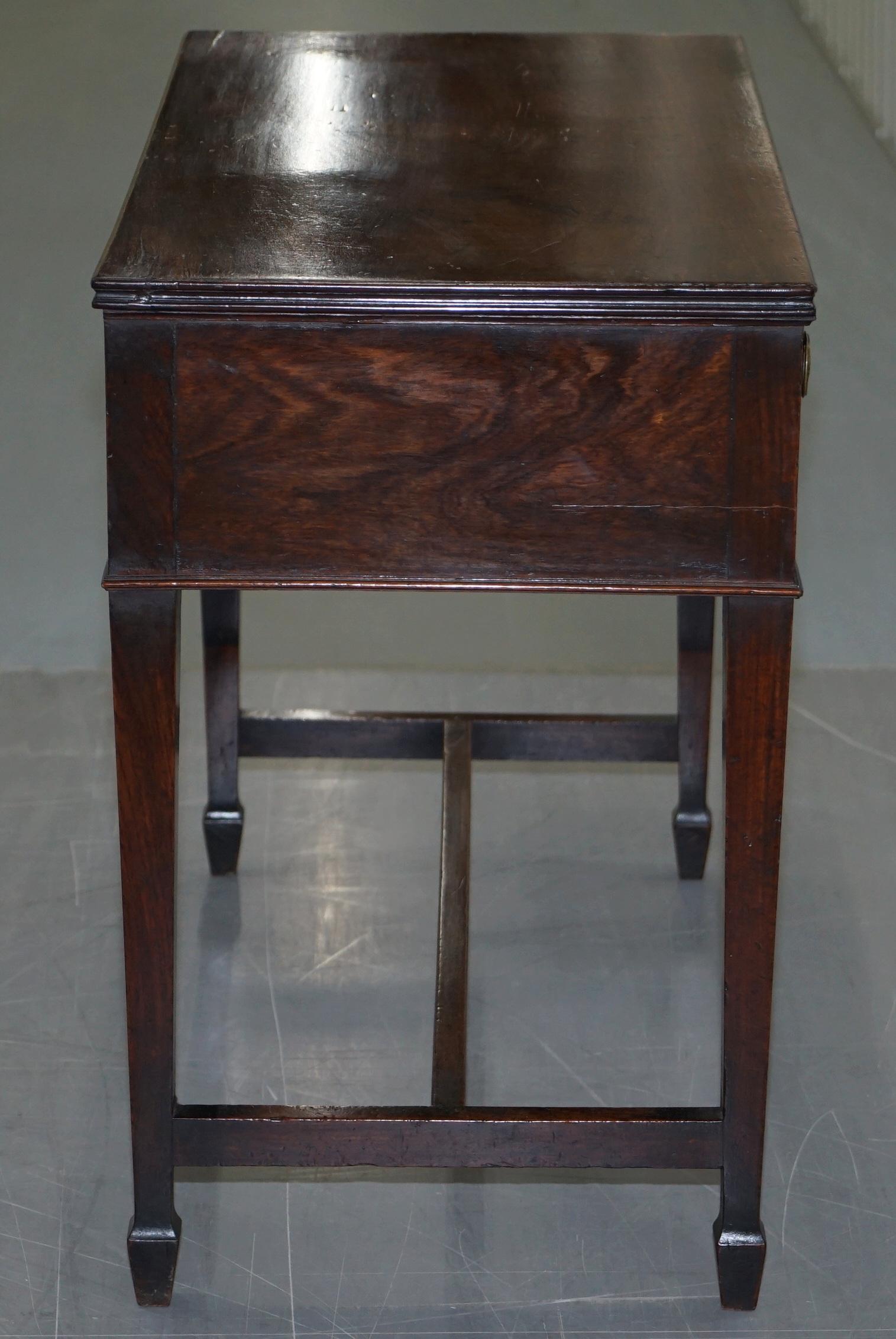 Table de bureau secrétaire de bibliothèque en bois dur cubain Gillows de 1790 I Bramah Lock en vente 2