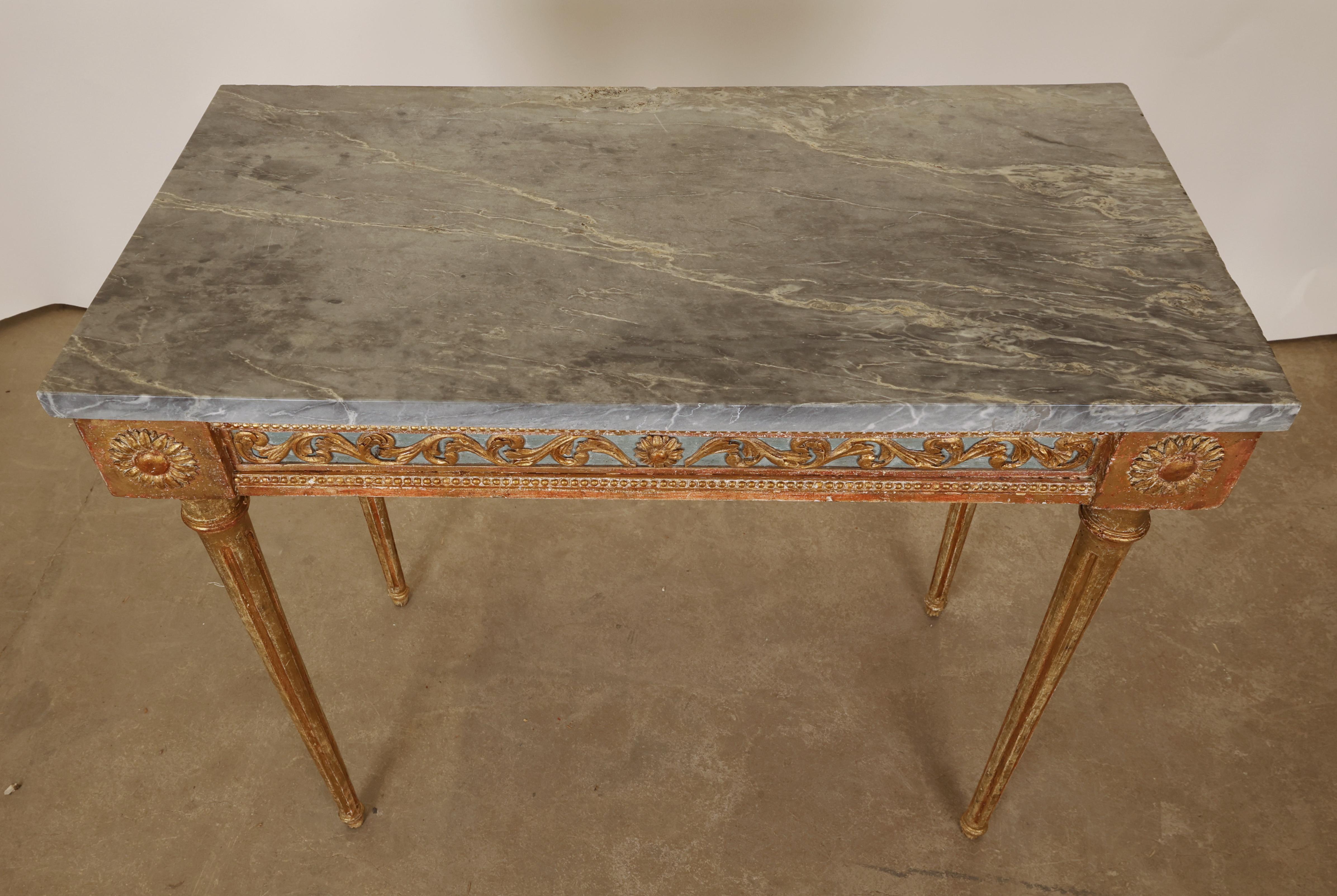 18th Century and Earlier 1790 Gustavian Console Table For Sale