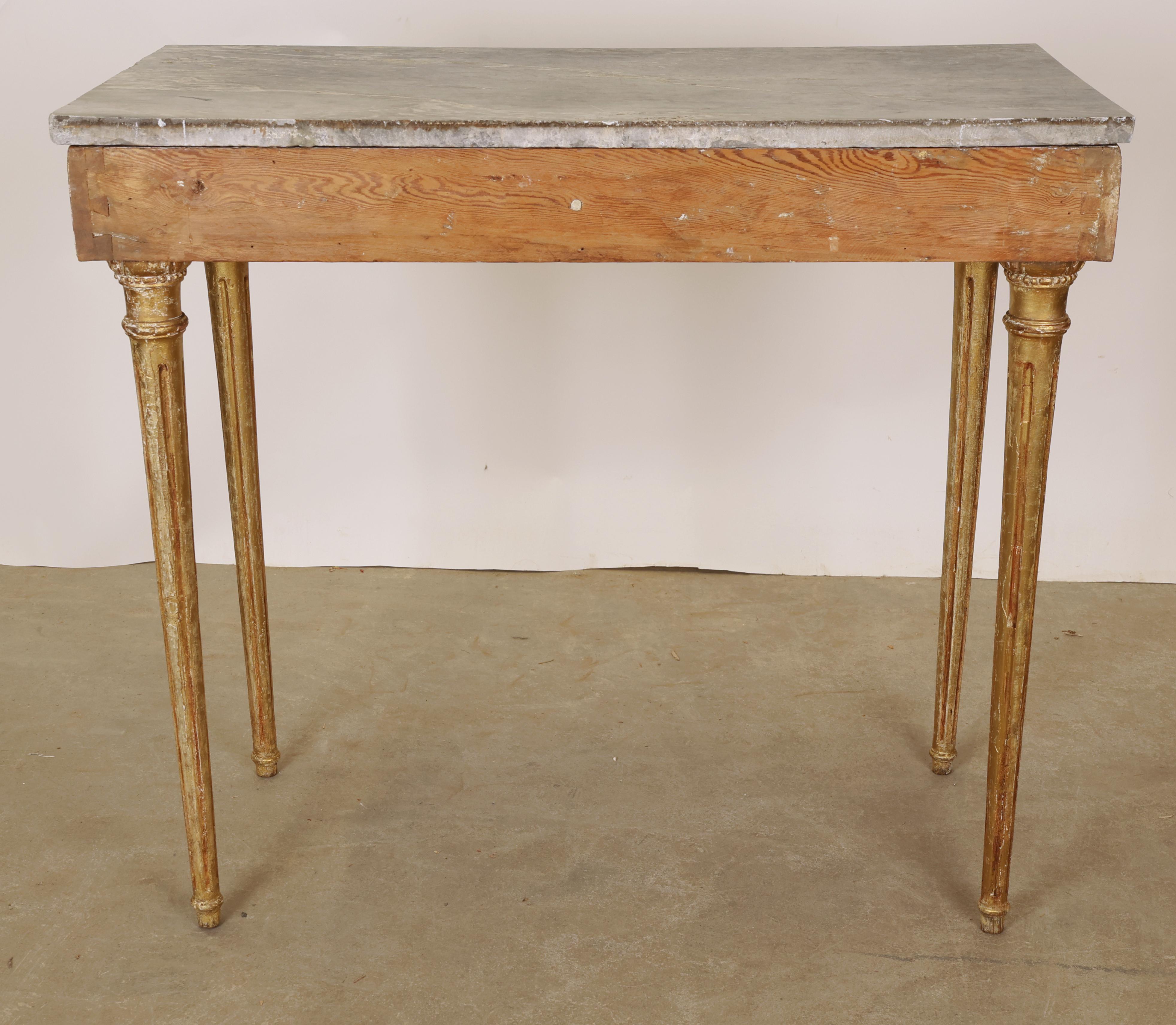 Wood 1790 Gustavian Console Table For Sale