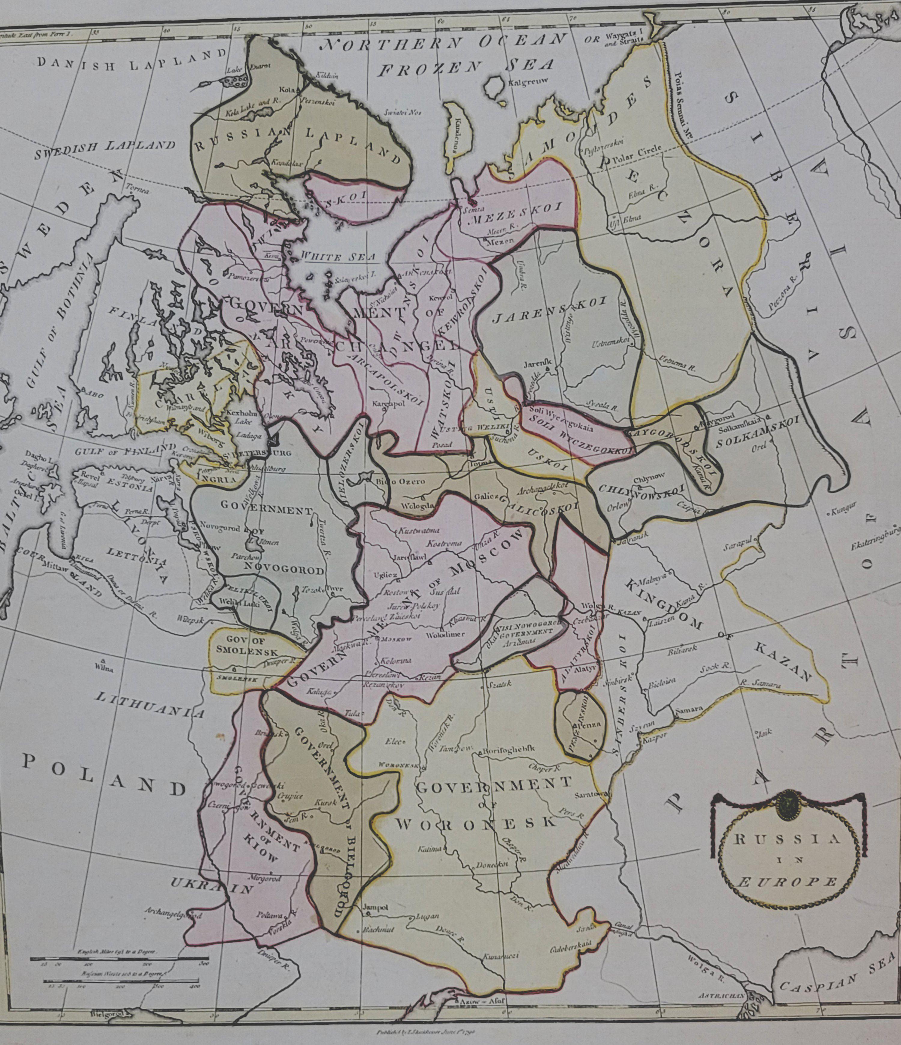 map of europe 1790