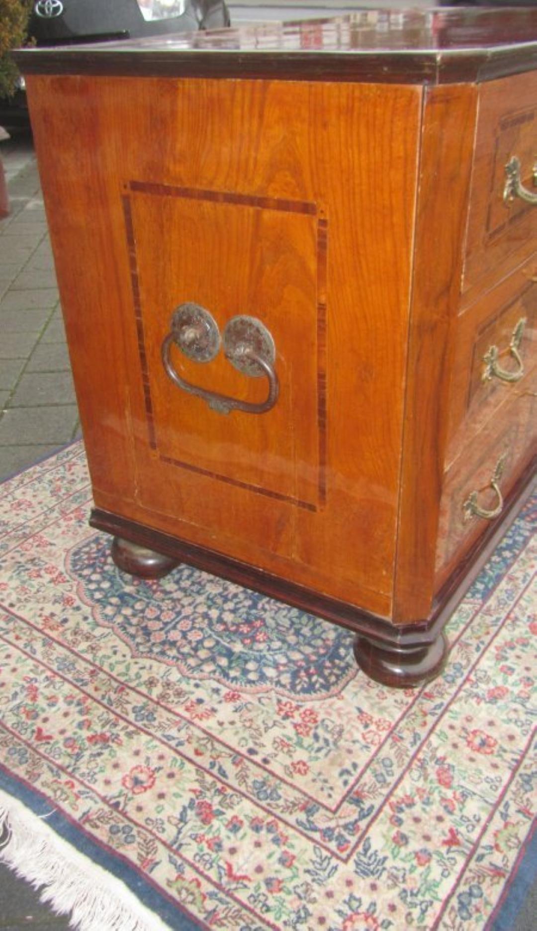 Late 18th Century 1790s Baroque Commode Made of Oak and Mahogany