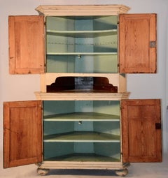 1790s Gustavian Corner Cupboard