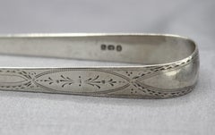 1791 Pince à sucre anglaise en argent par Peter & Jonathan Bateman