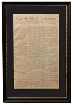 1791 Gazette of The United States, with Plans for the Capital City of Washington