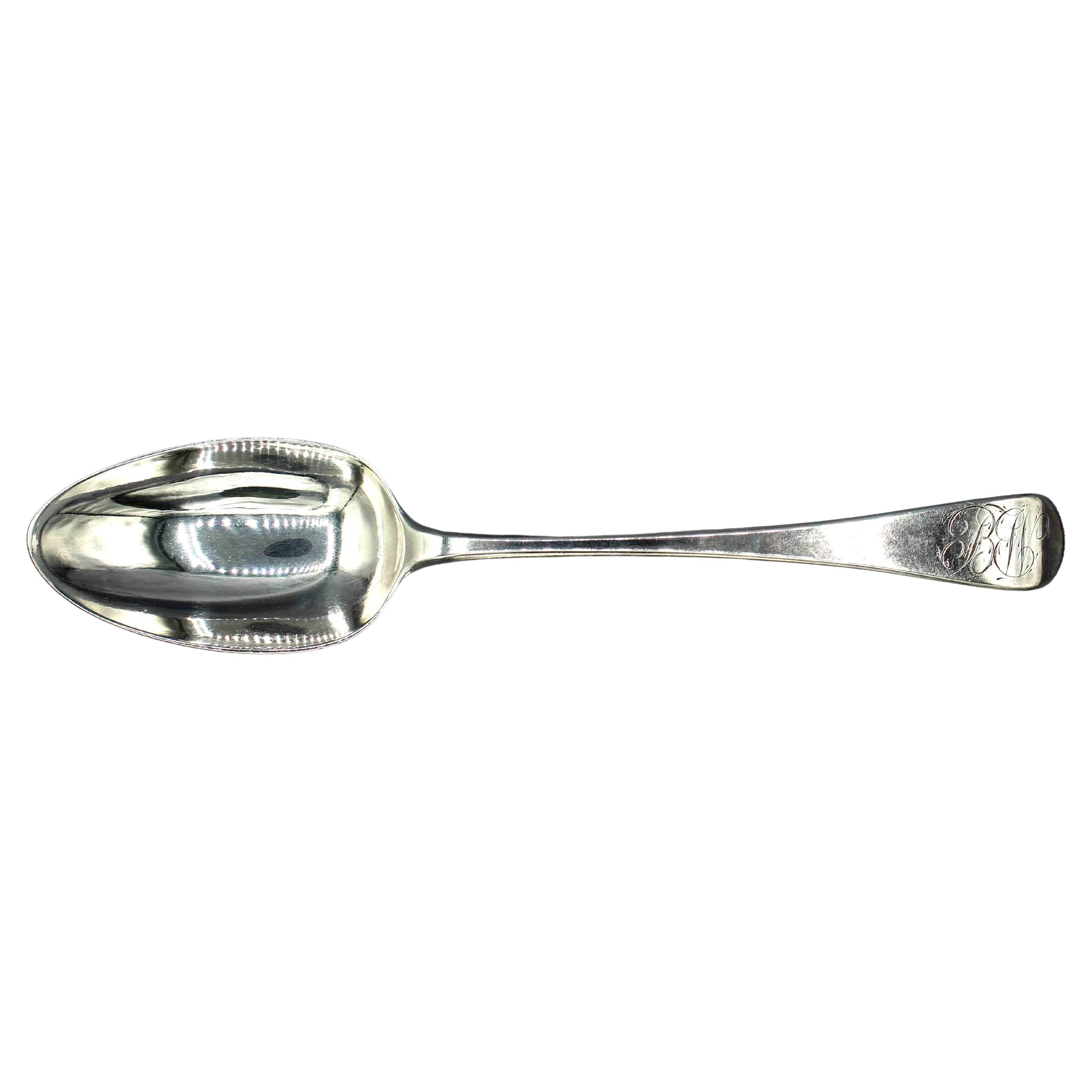 Cuchara de plata de ley con dibujo inglés antiguo de 1791 de Richard Crossley