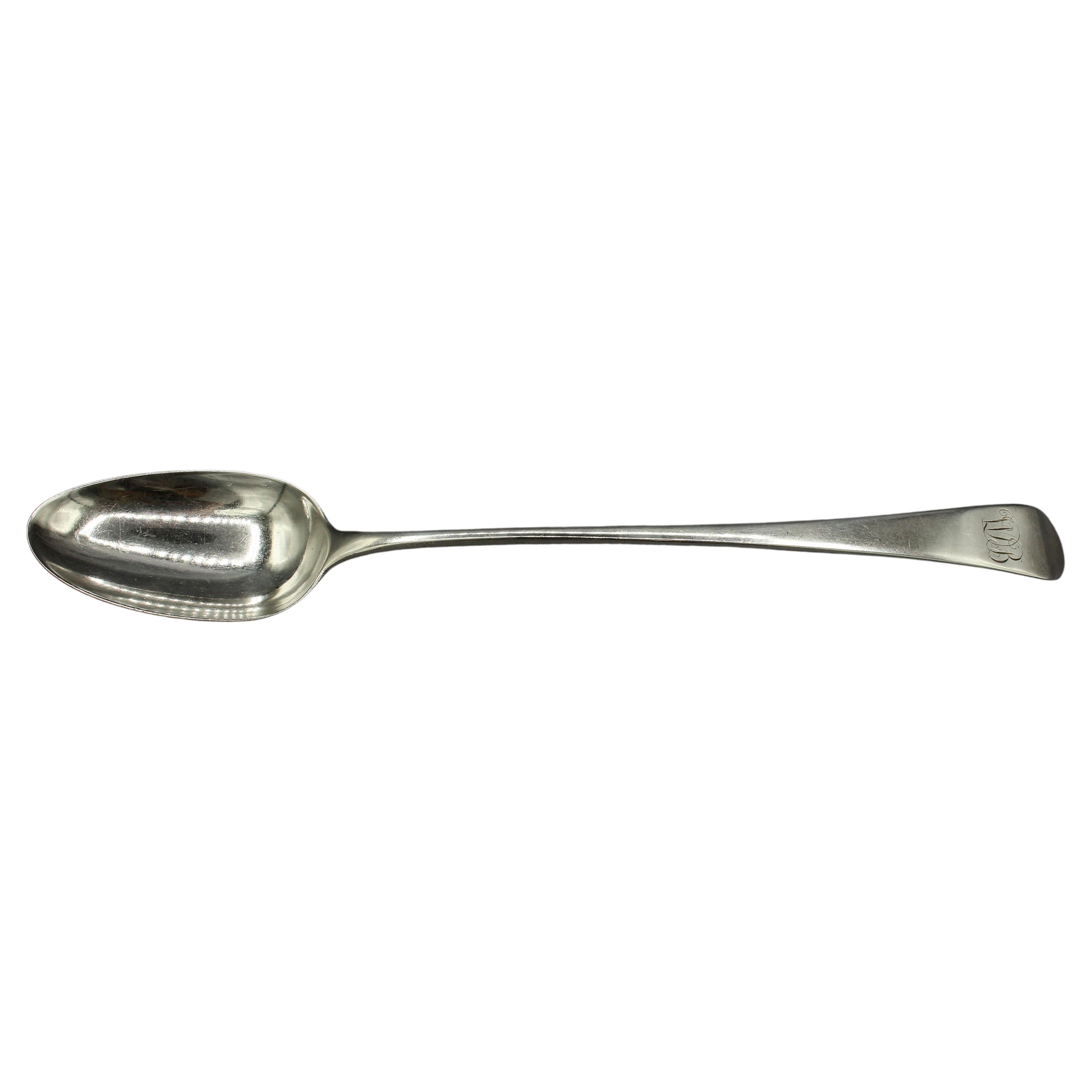 1792 George III Period Sterling Silver Basting Spoon For Sale