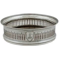 1793 Antique Georgian Sterling Silver Coaster