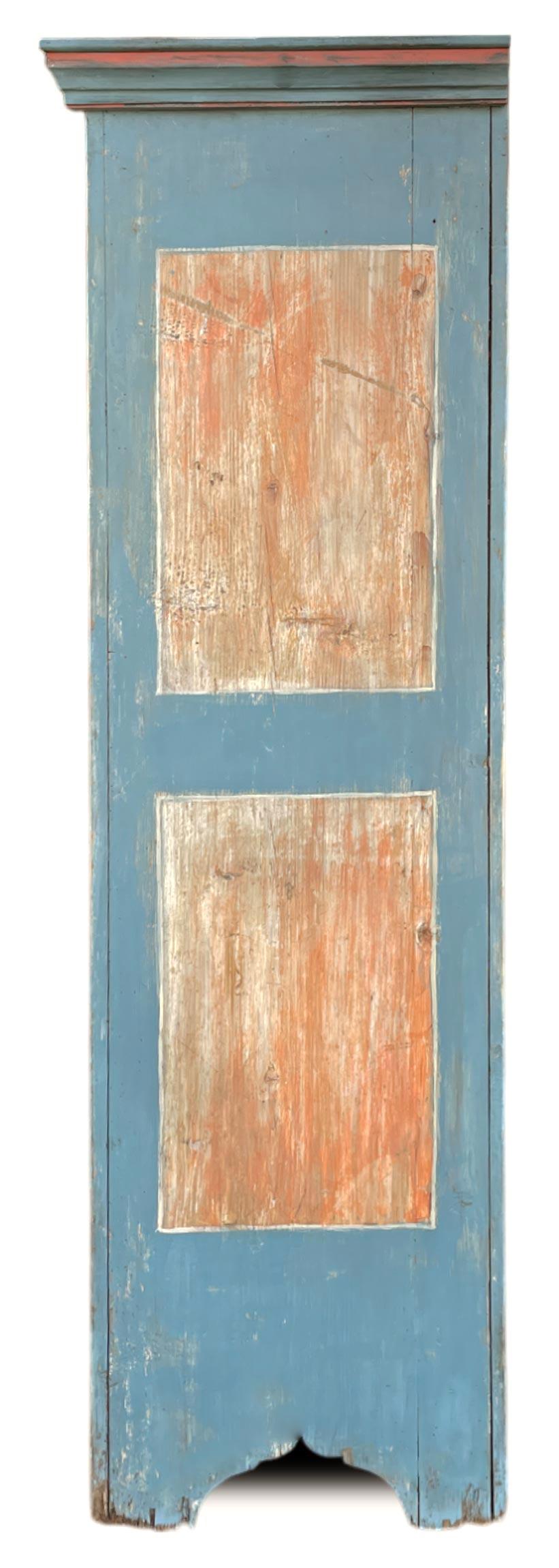 1793 Credenza dipinta con fiori blu chiaro 2