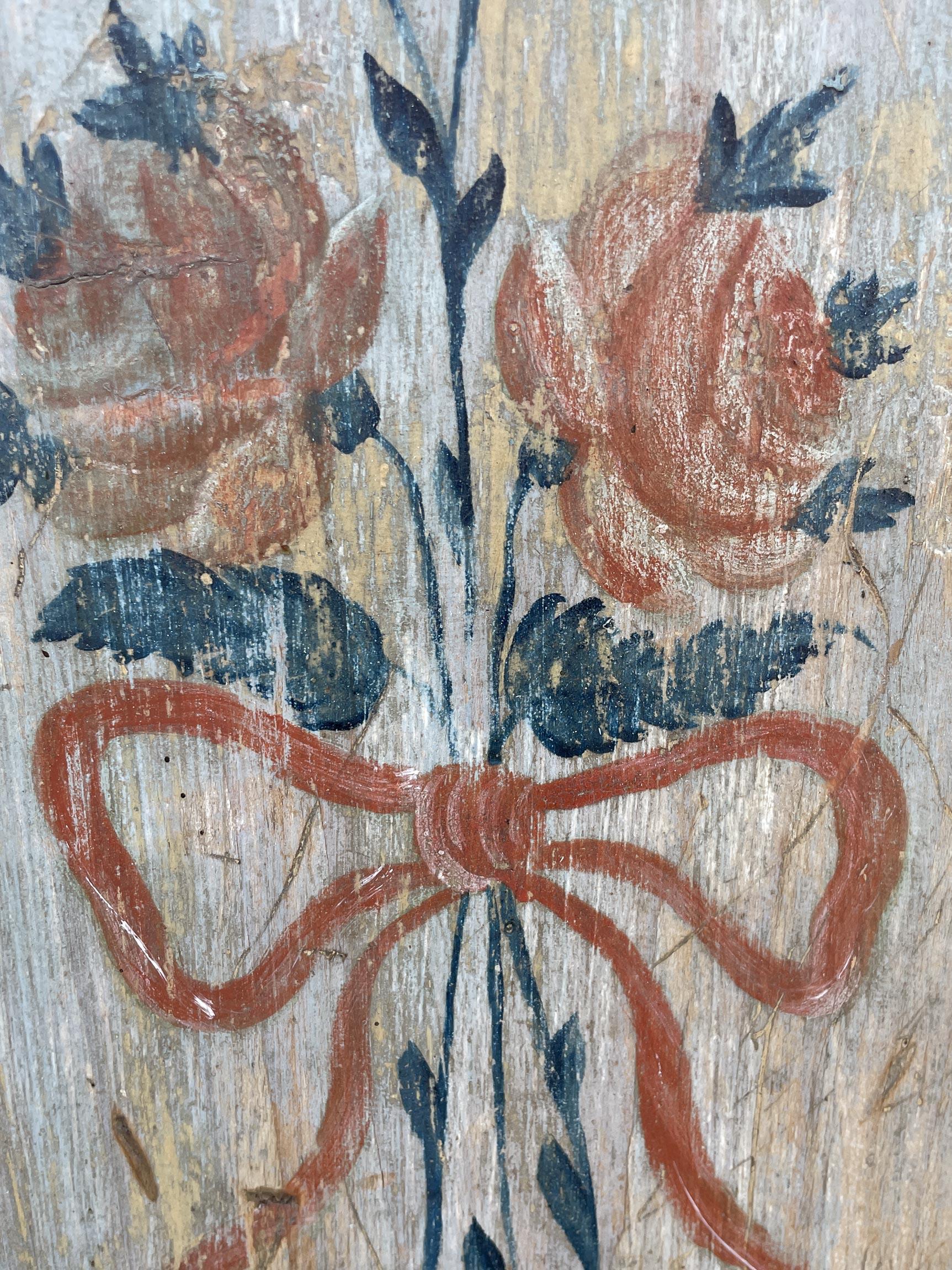 1793 Credenza dipinta con fiori blu chiaro 7