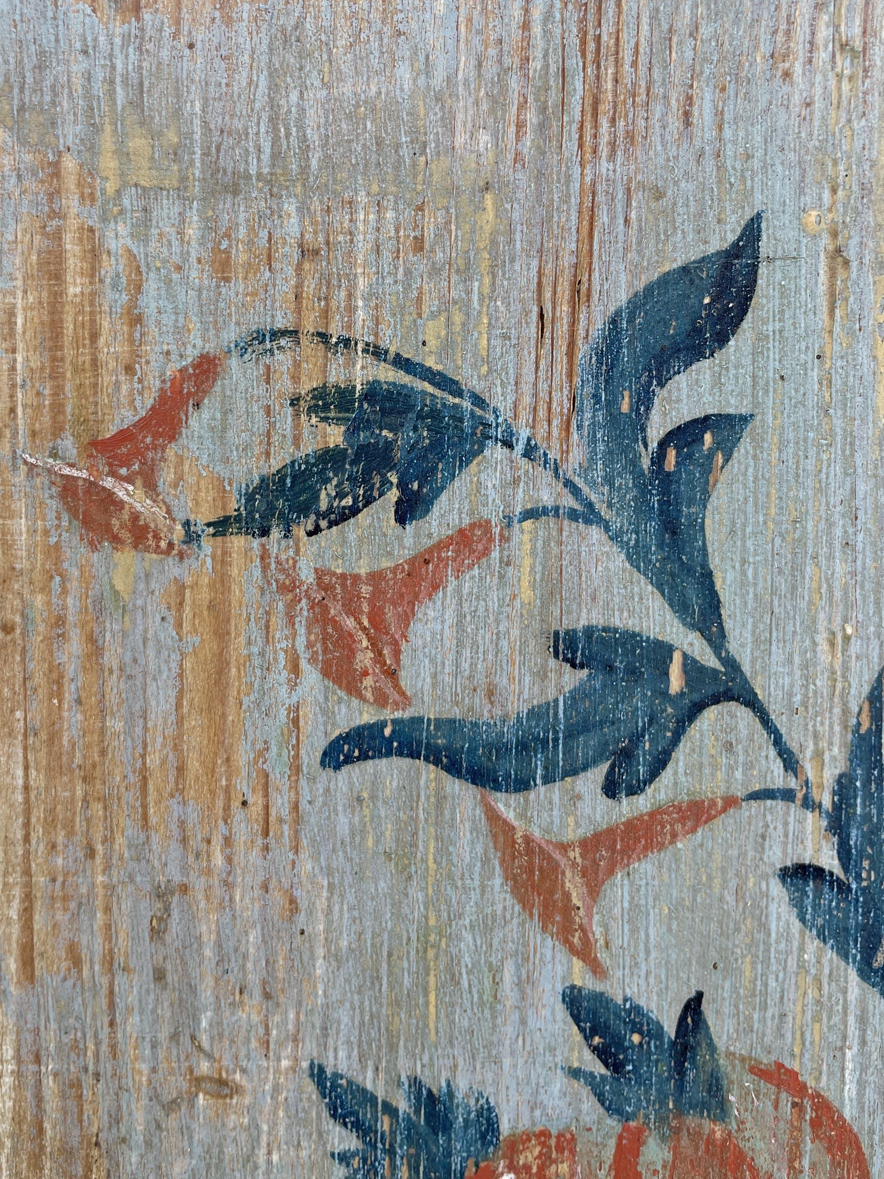 1793 Credenza dipinta con fiori blu chiaro 10