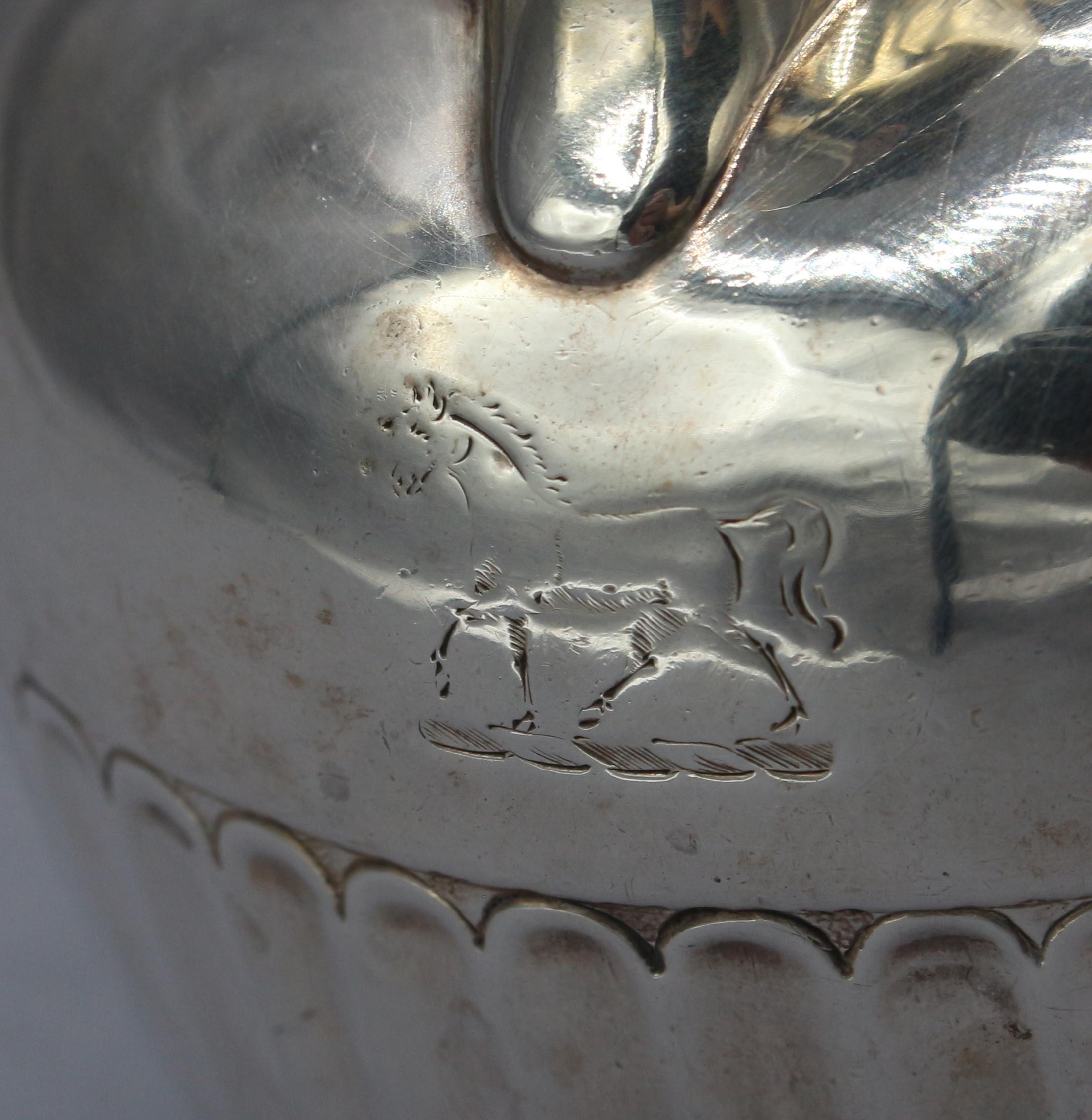 1793 Sterling Silver Cream Jug by Hester Bateman In Good Condition For Sale In Chapel Hill, NC