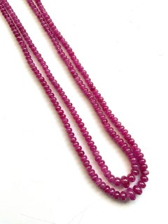 179.32 Carats Burma Ruby Heated Beaded Necklace Top Quality Natural Gemstone