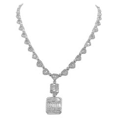 17.94 Carat Diamond White Gold Necklace