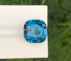 17.95 Carat Natural Loose London Blue Topaz Stone Cushion Cut African Gemstone