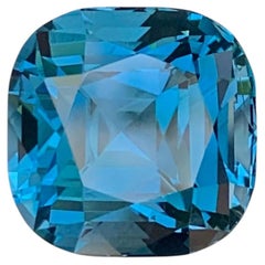 17.95 Carat Natural Loose London Blue Topaz Stone Cushion Cut African Gemstone