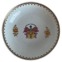 Saucière en porcelaine armoriée d'exportation chinoise de 1795