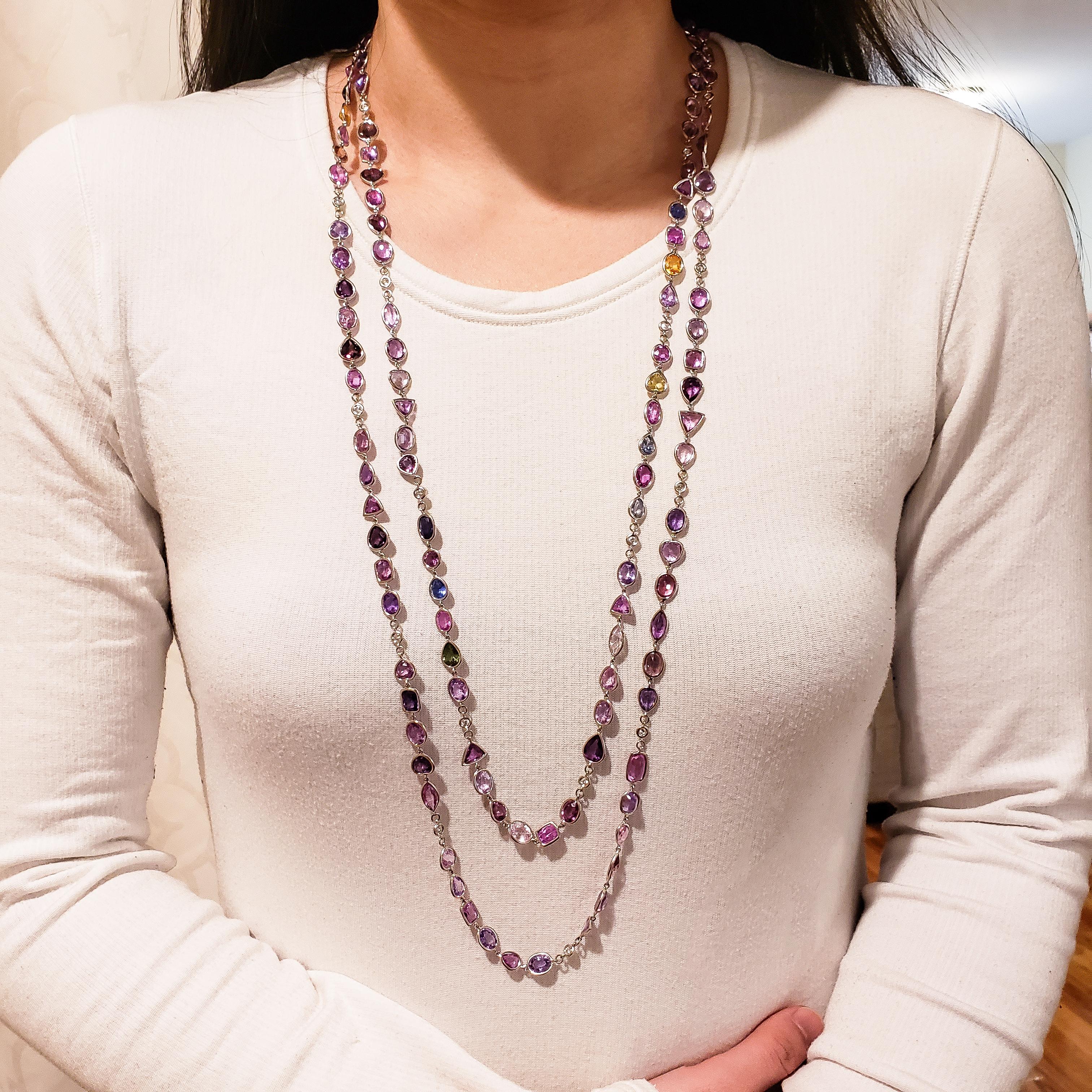 long sapphire necklace