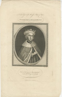 1797 Engraved Portrait of Young King Edward VI - Reformation Leader