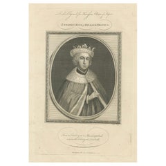 1797 Engraved Portrait of Young King Edward VI - Reformation Leader