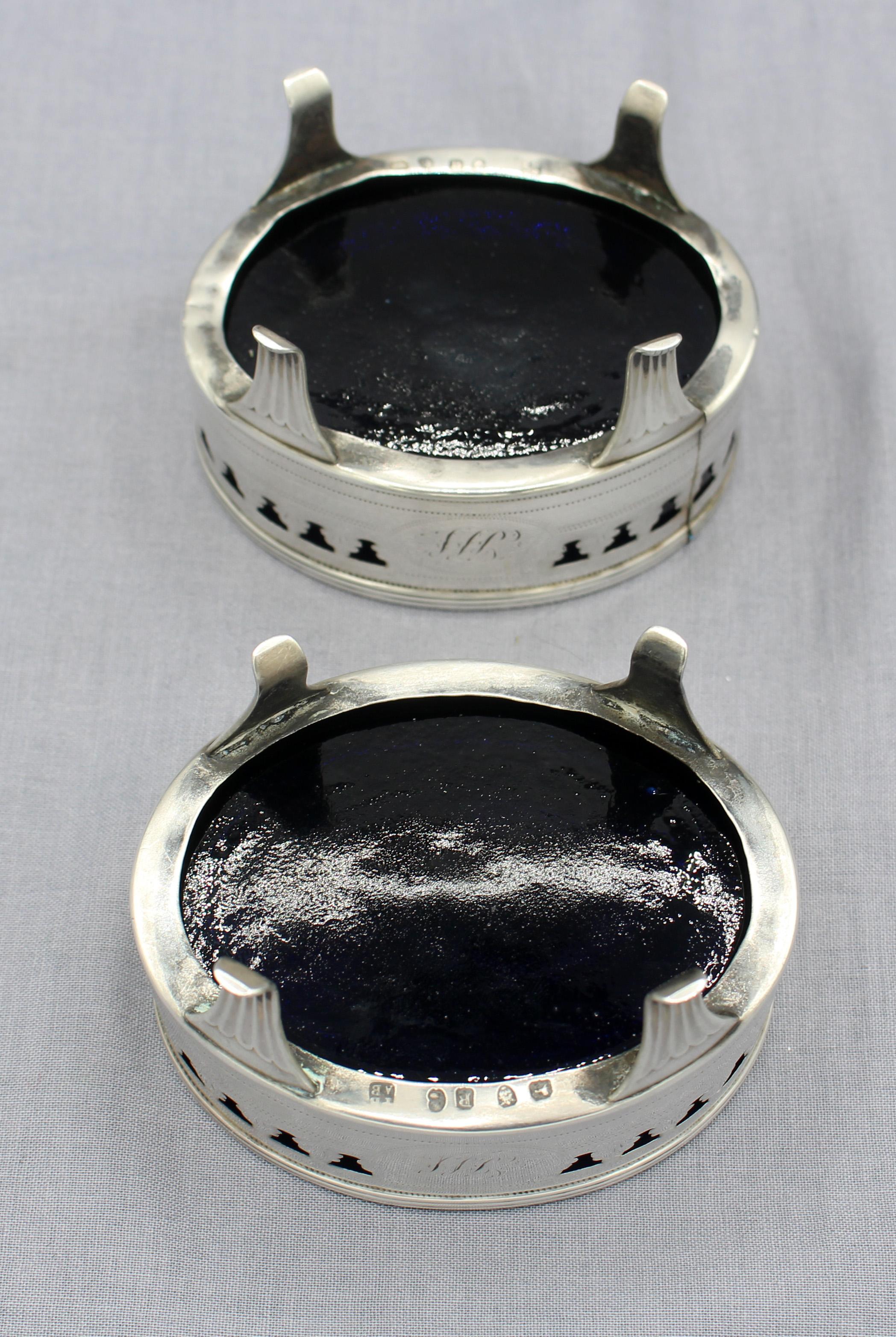 1797 Pair of Sterling Silver Master Salts by Peter & Ann Bateman In Good Condition For Sale In Chapel Hill, NC
