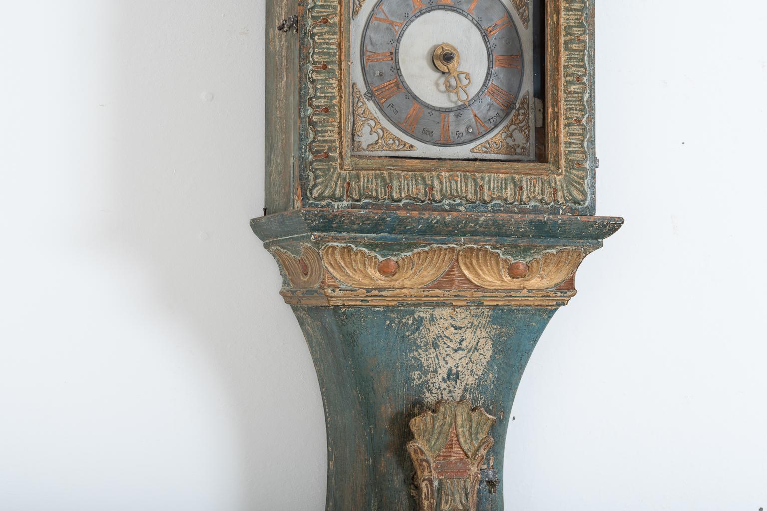 18th Century 1797 Swedish Long Case Clock by Sven Hansson-Berglin