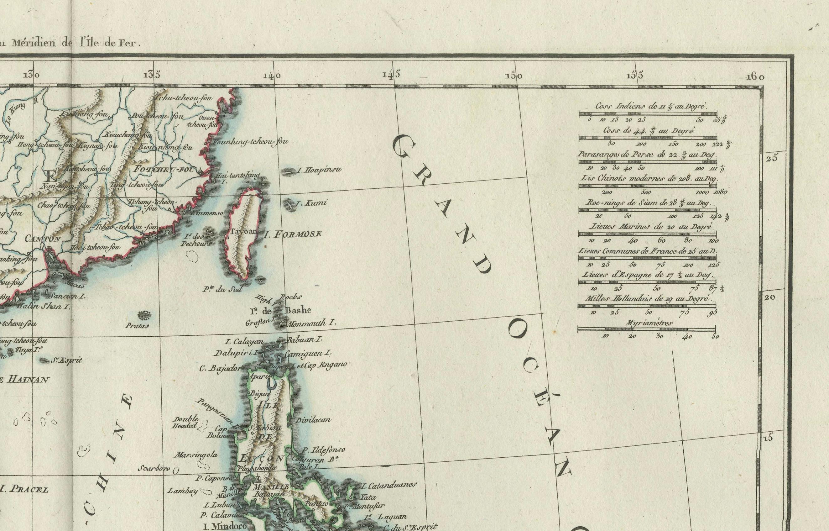 Paper 1797 Tardieu Map of Southeast Asia: The Malay Archipelago and Beyond For Sale