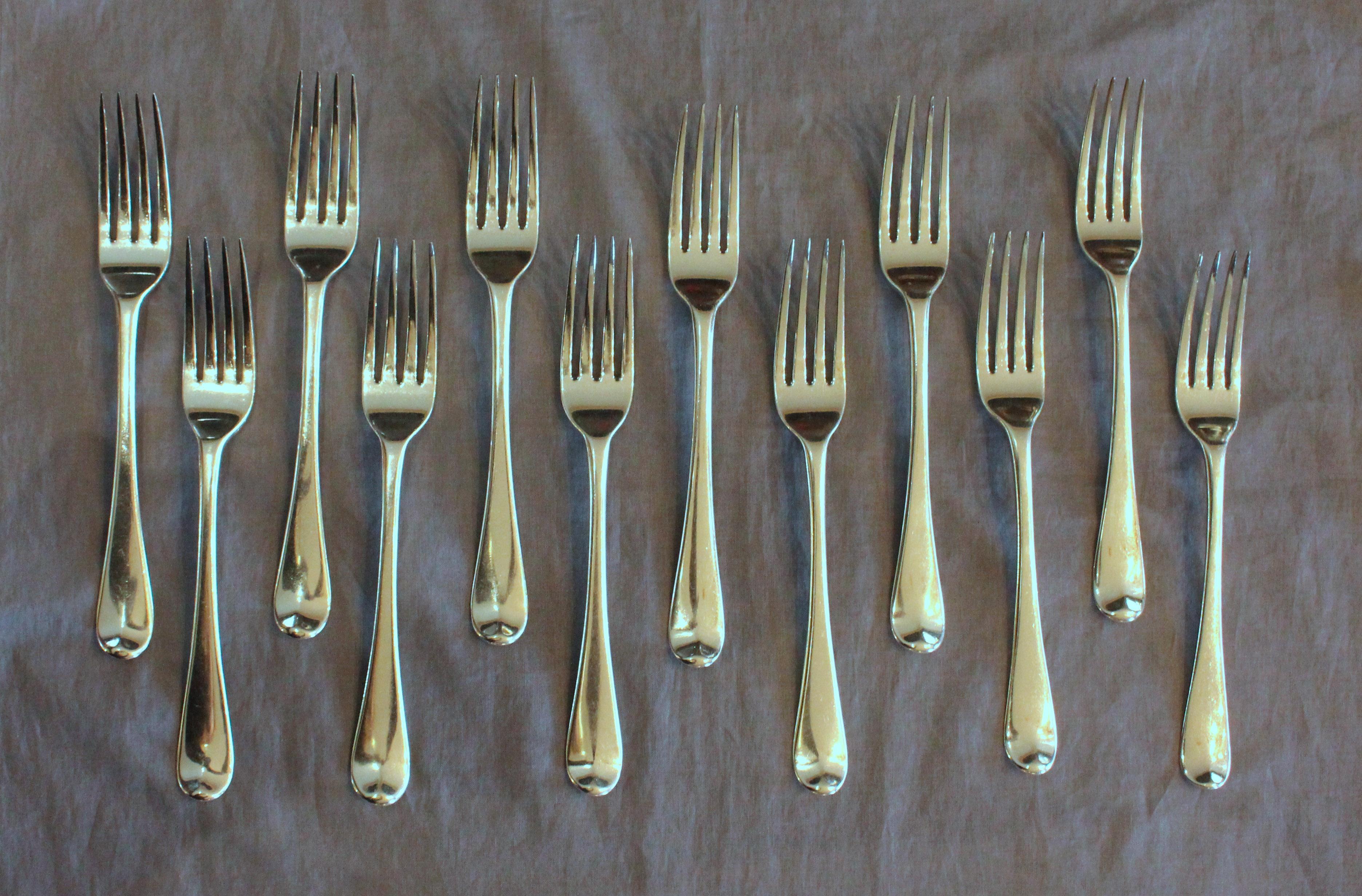 1799-1803 & 1973 Date 84-Piece Sterling Silver Flatware Service for 12 For Sale 1