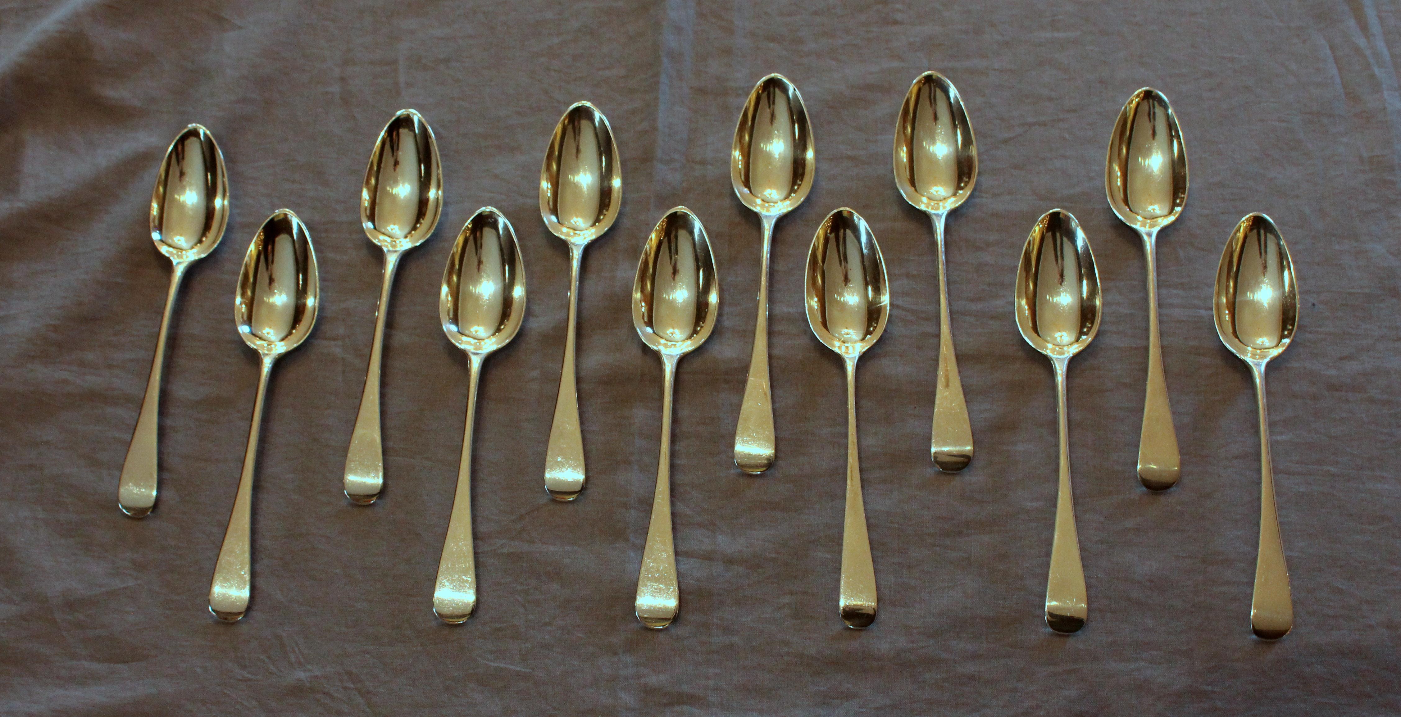 1799-1803 & 1973 Date 84-Piece Sterling Silver Flatware Service for 12 For Sale 4