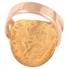 Florentine Fiorino Gold Coin Ring 1799ca