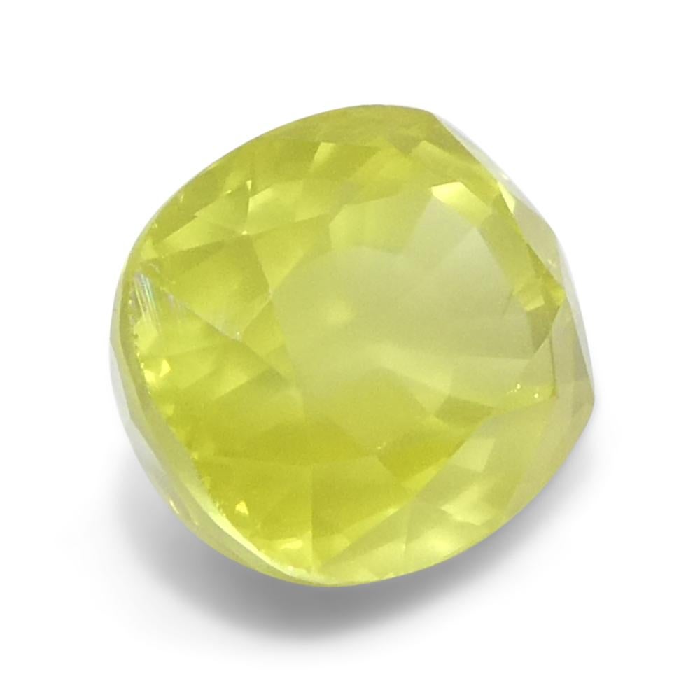 1.79ct Saphir jaune coussin de Tanzanie, non chauffé en vente 6