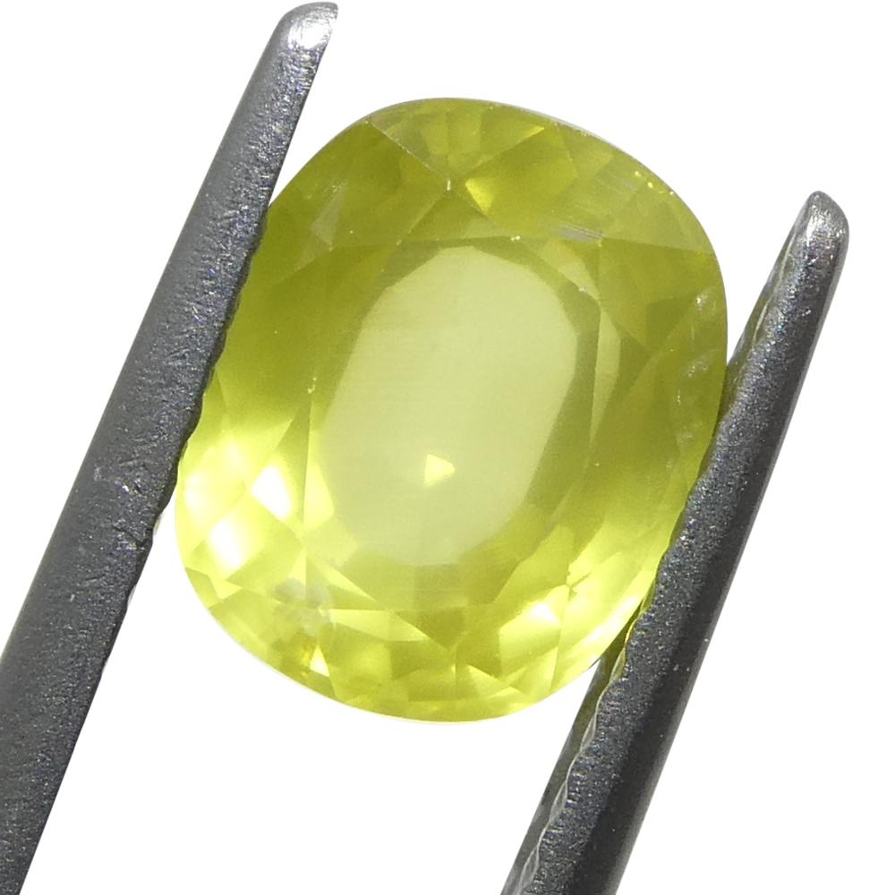 1.79ct Saphir jaune coussin de Tanzanie, non chauffé Neuf - En vente à Toronto, Ontario
