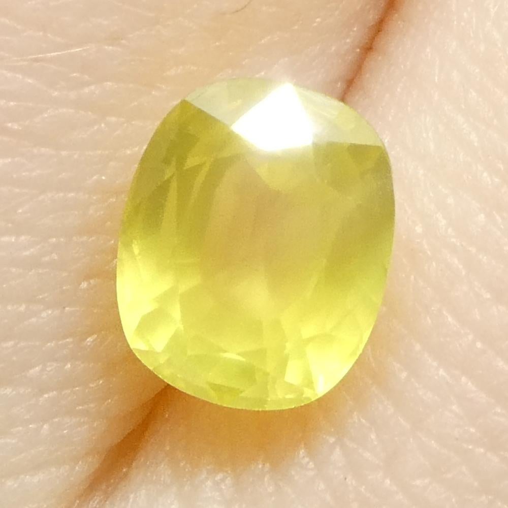 1.79ct Saphir jaune coussin de Tanzanie, non chauffé en vente 1