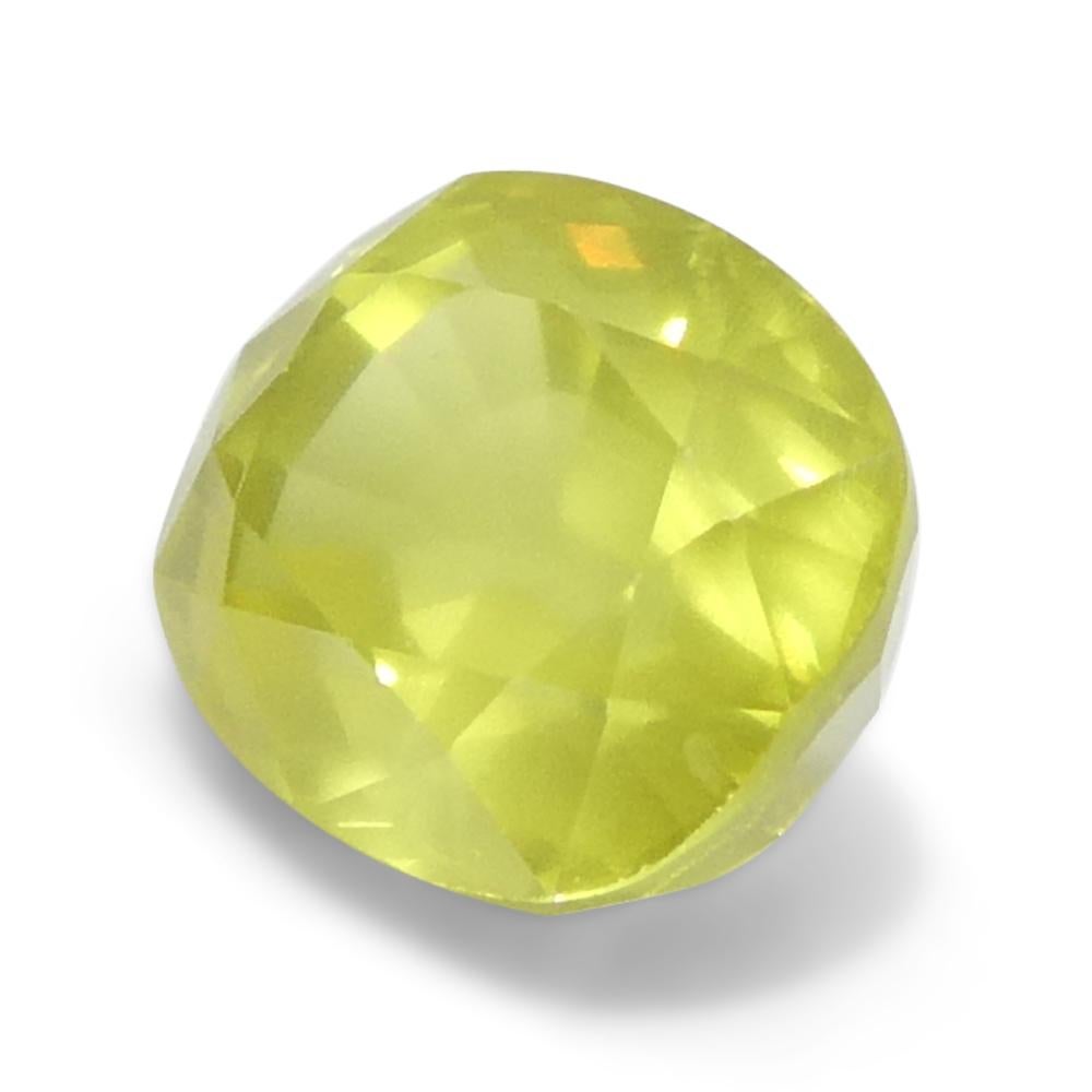 1.79ct Saphir jaune coussin de Tanzanie, non chauffé en vente 4