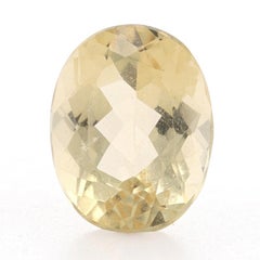 1.79ct Loose Golden Beryl Gemstone - Oval Genuine Faceted 9.06mm x 7.06mm