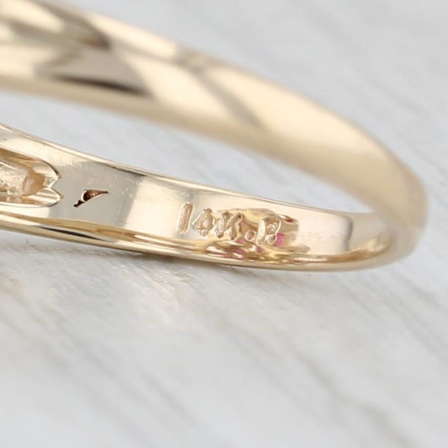 1.79ctw Rubí Diamante Racimo Anillo Flor Oro Amarillo 14k Talla 8 Cocktail en venta 2