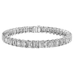 17ct Emerald Cut Diamond Tennis Bracelet