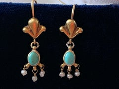 17ct Gold Antique Earrings