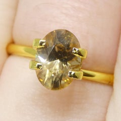 1.7ct Natural Earth Mined Oval Master Yellow Zircon from Sri Lanka
