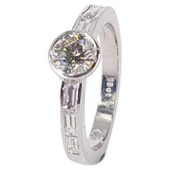 Bague en or blanc 17ct avec diamant