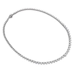 17k White Gold 11.98tcw Diamond Tennis Necklace