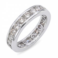 17k White Gold Channel Set 2.06ctw Diamond Eternity Band