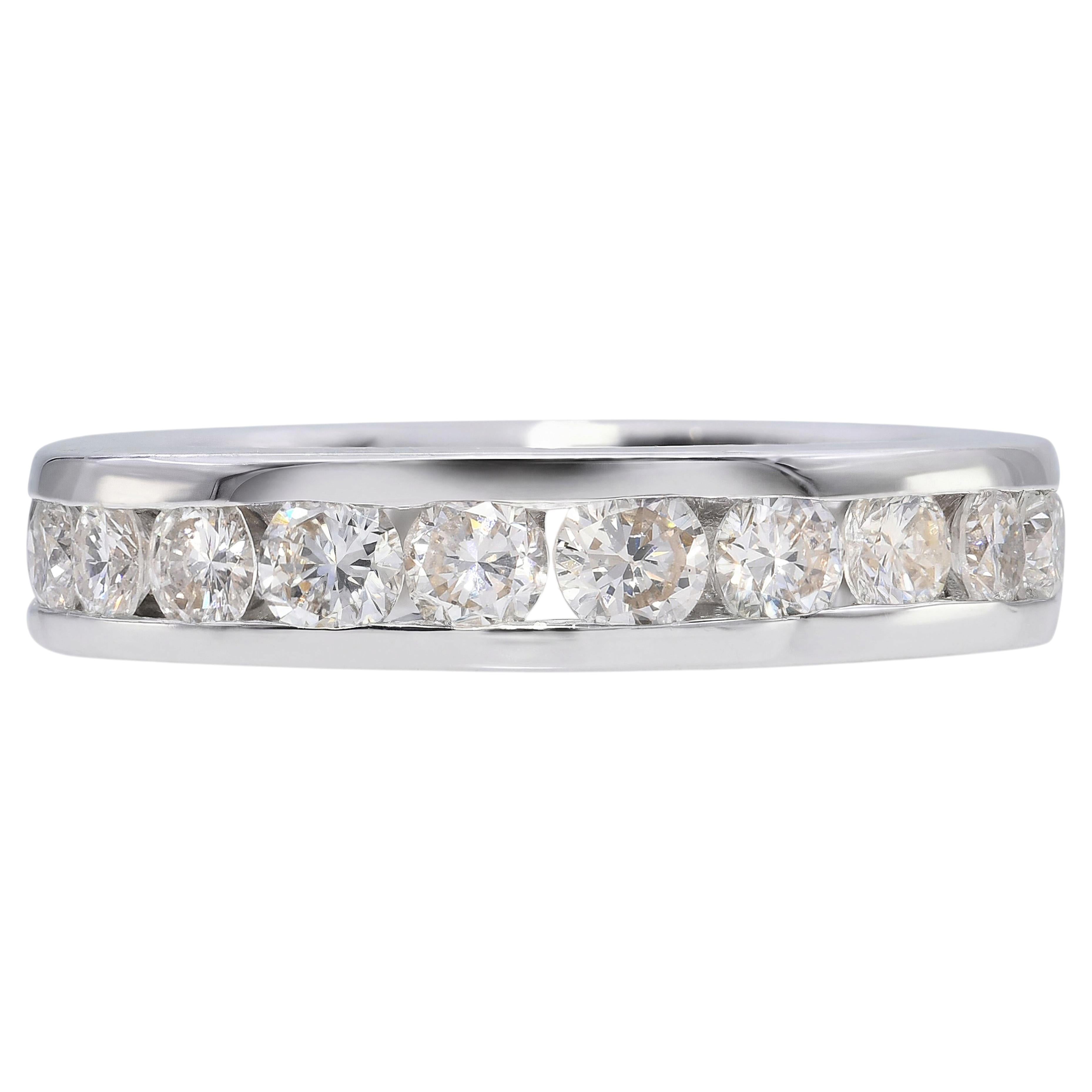 17k White Gold Channel Set 2.06ctw Diamond Eternity Band