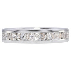 17k White Gold Channel Set 2.06ctw Diamond Eternity Band