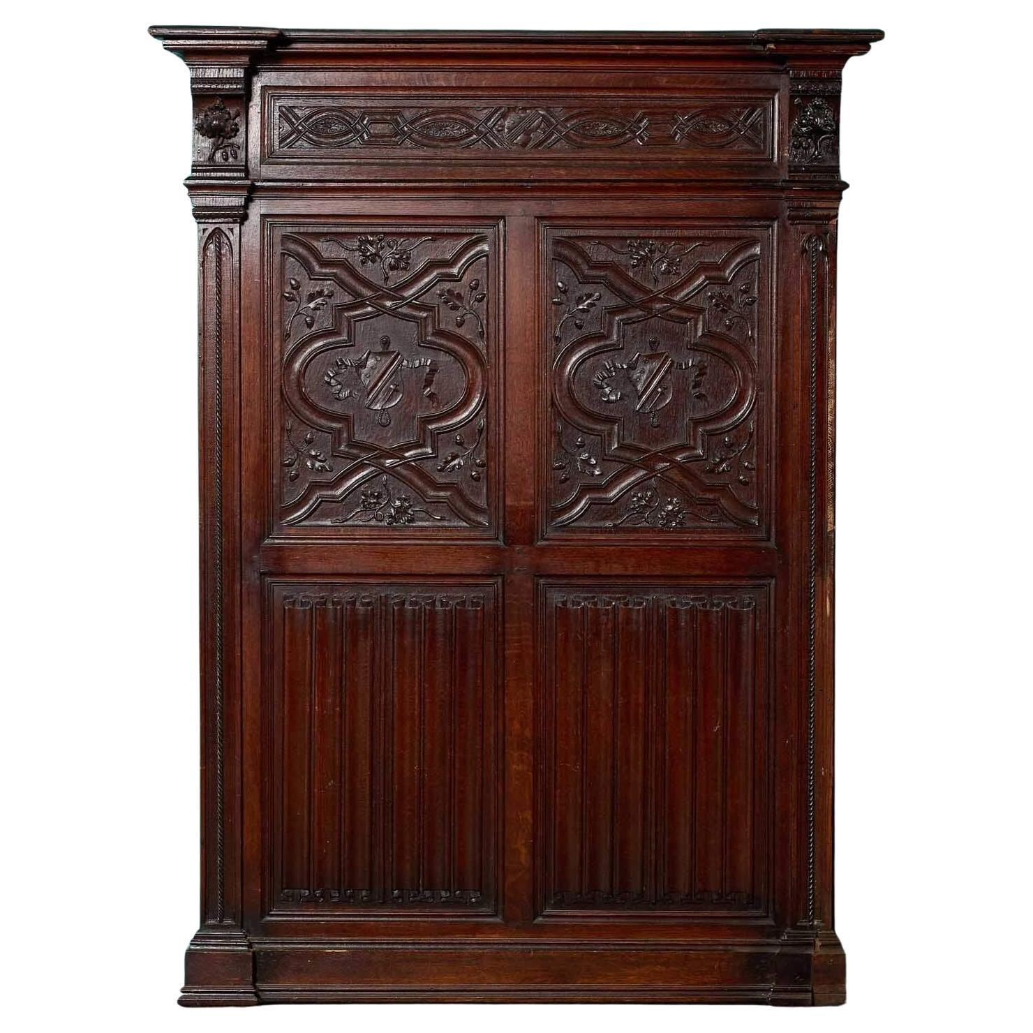 17m Run of Late 19th Century Carved Oak Panelling